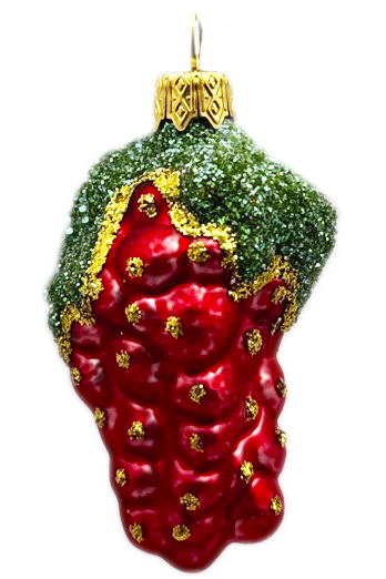 Елочное украшение Виноград красный ФУ-63